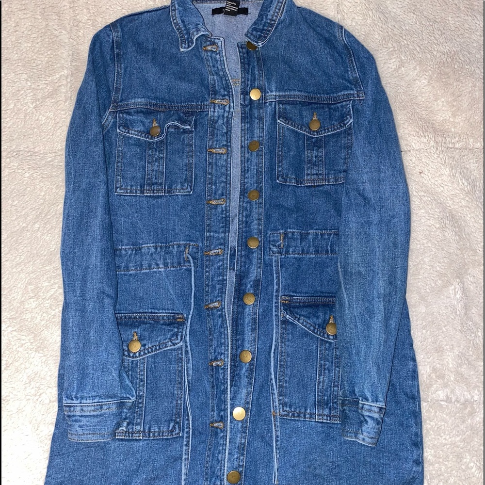 FOREVER 21 LONG JEAN JACKET